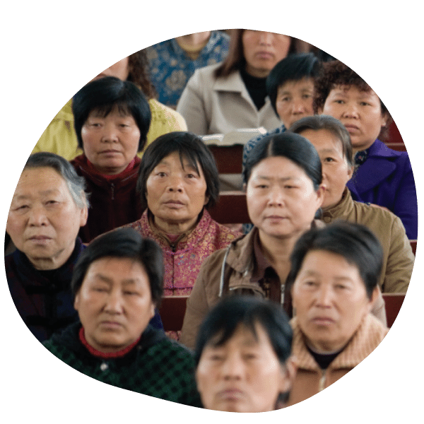 Chinese people in church
