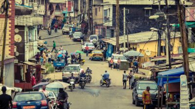 A busy street of Cameroon